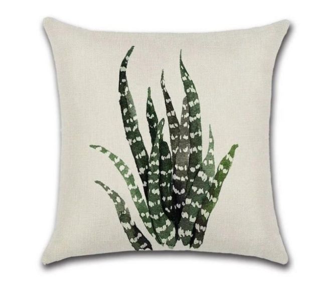 BY JAVY Aloë plant | kussensloop exclusief vulling veelkleurig