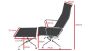 Eames styl EA124-EA125 | Krzesło pokładowe z taboretem