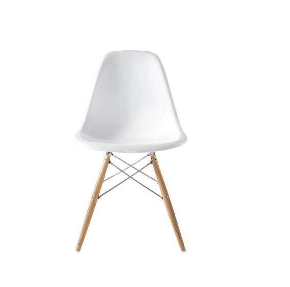 Eames stil DSW | spisestue stol glassfiber hvit