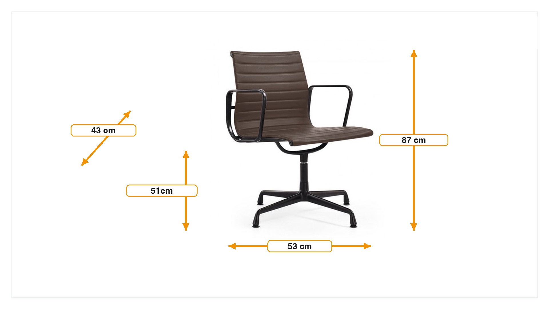 Mål for BS-EA108-L-BRN-BLK-FRAME