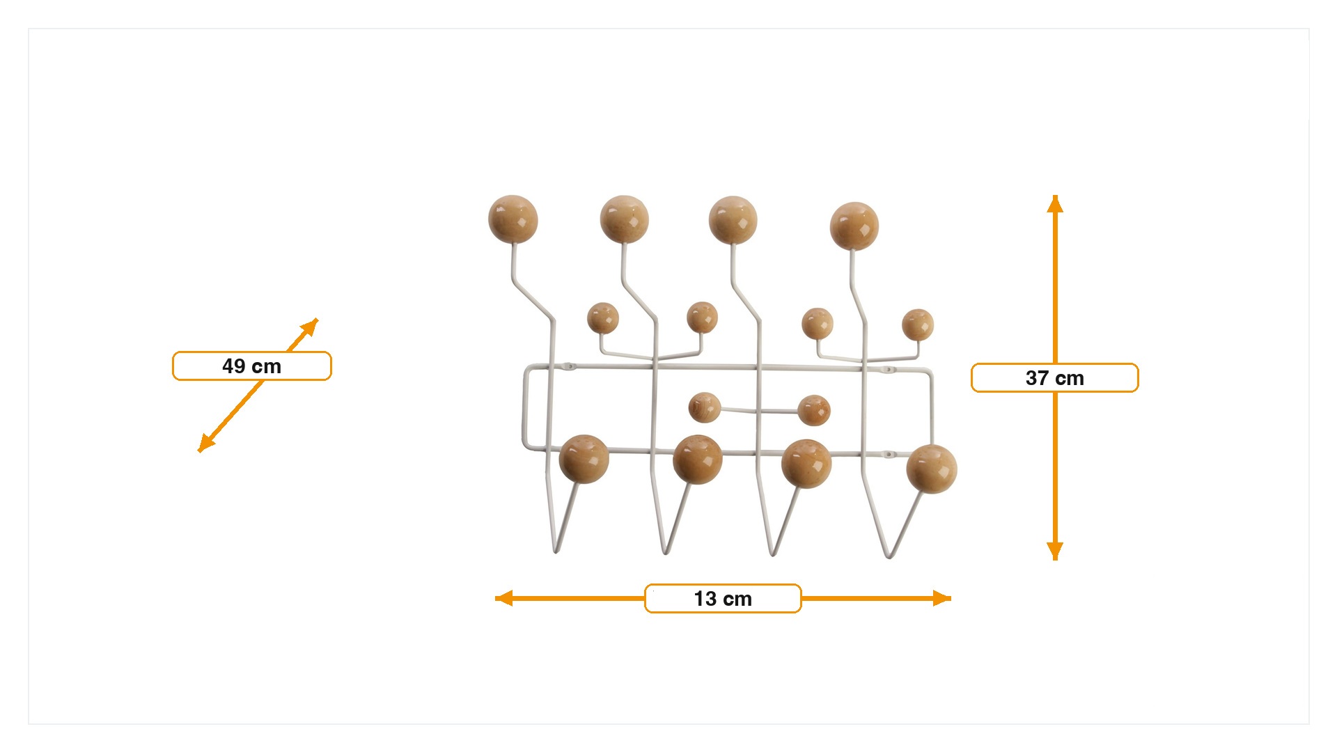 Product dimensions for Peg Hang it all natural