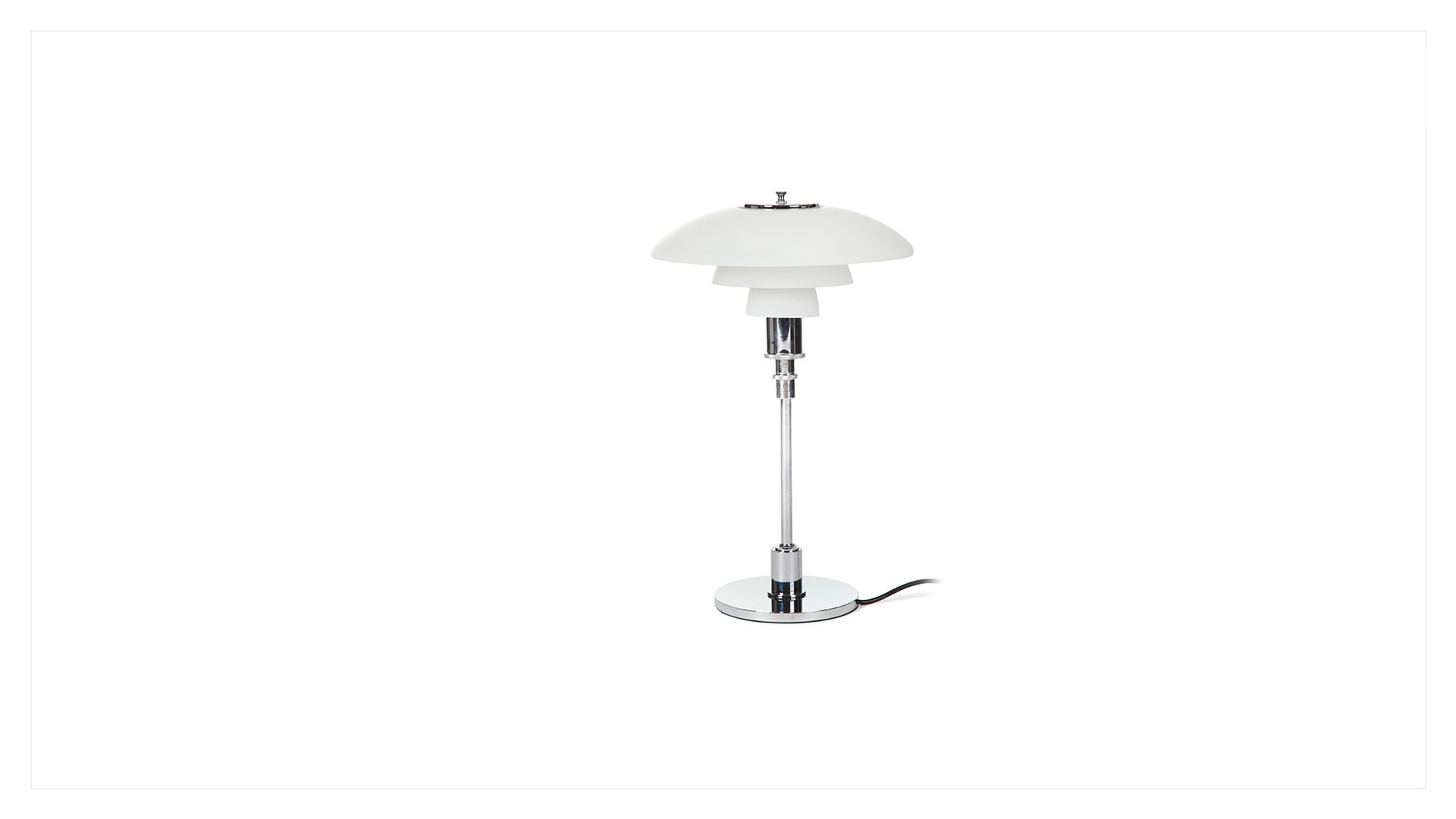 Product dimensions for Table light DPH 3/2 small Chrome, glass white