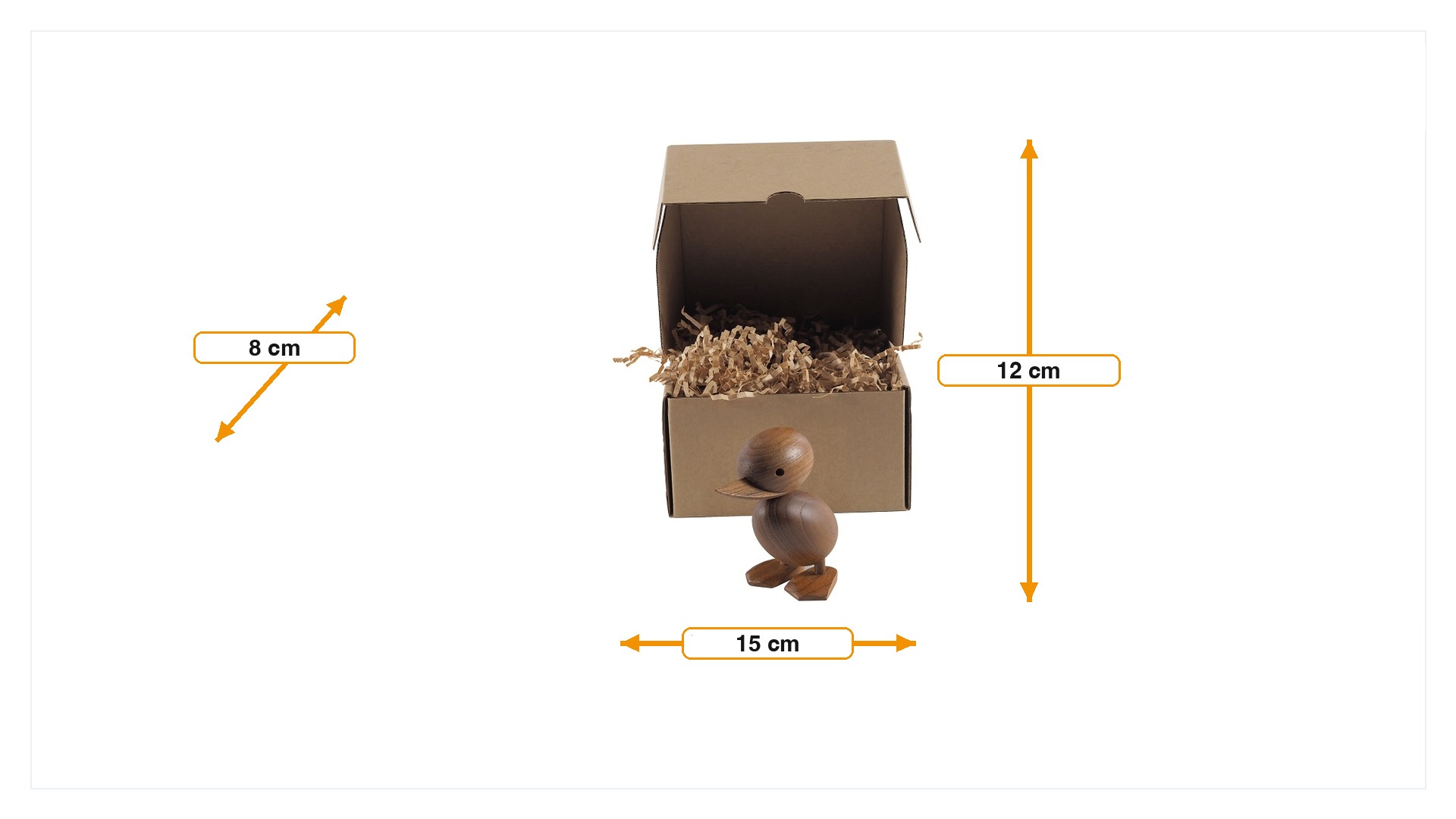 Dimensiones de Muñeca de madera Anadón naturel