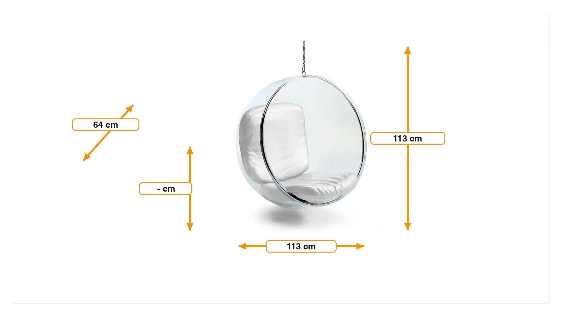 Dimensioni di Poltrona Bubble chair