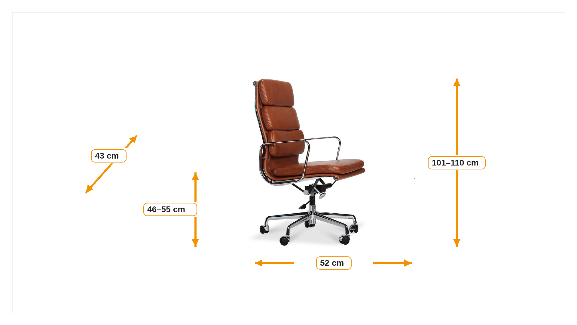 Dimensões de Escritório Softpad EA219 Couro
