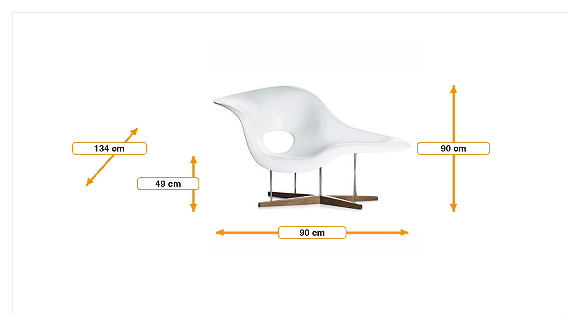 Mål for Lænestol La Chaise chair