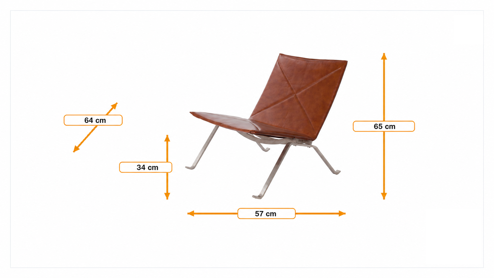 Dimensões de Espreguiçadeira PK22