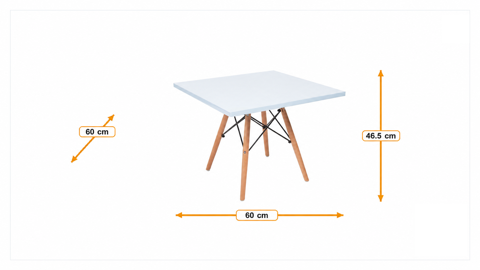 Mått för Barnbord CTW junior kvadrat