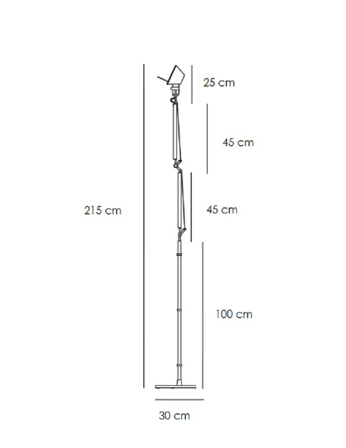 Dimensions de Lampadaire Michele Toledo