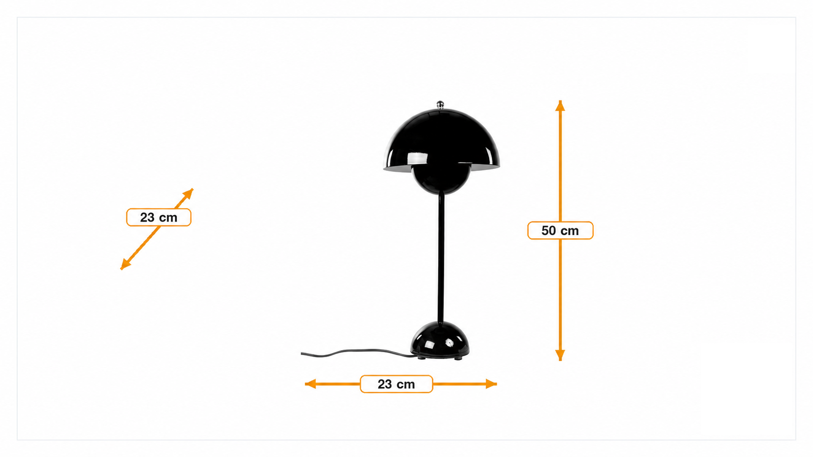 Product dimensions for Table light Flower Pot VP3
