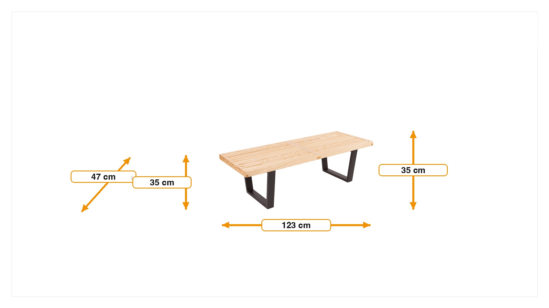 Mål for Benk Nelson Bench