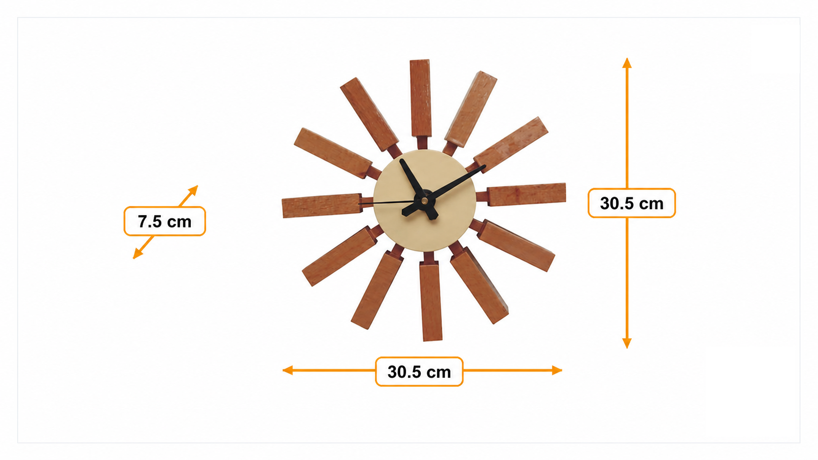 Abmessungen von Wanduhr Block clock