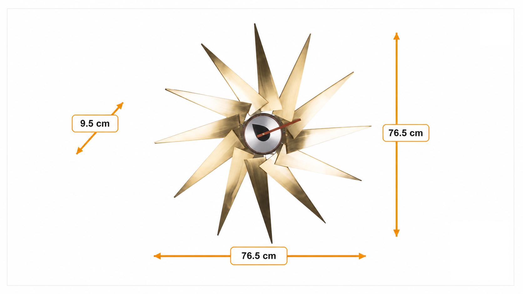 Product dimensions for Wall clock Windmill clock Metal
