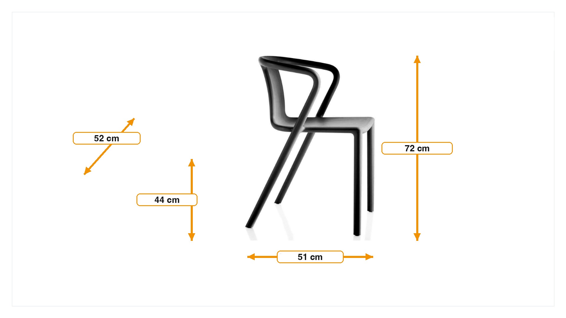 Mål for Gårdhave stol Air armchair