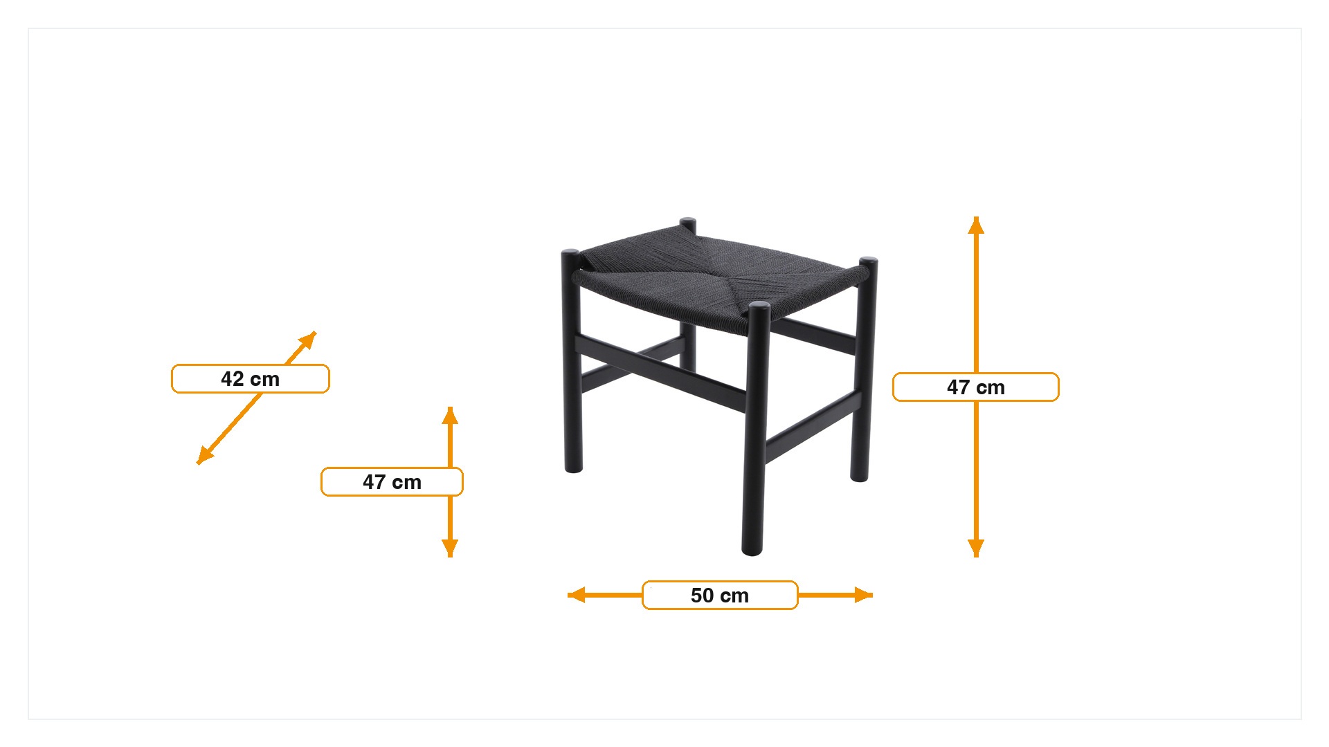 Mått för Ottoman Y-chair wishbone kopia kopia CH24